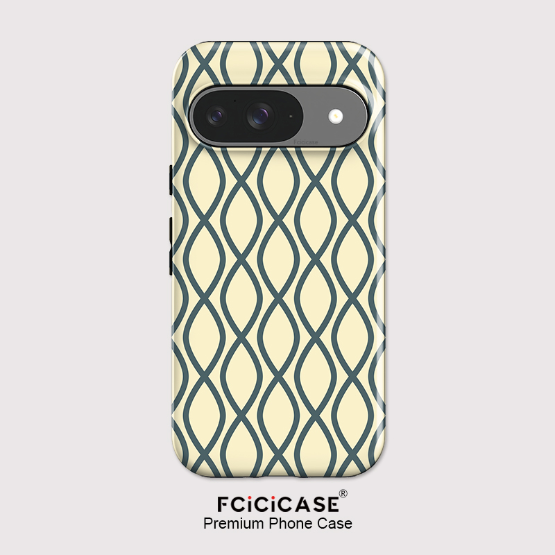 Google Pixel 9 Pro - Fcicicase Casing Ponsel Motif Garis Modis