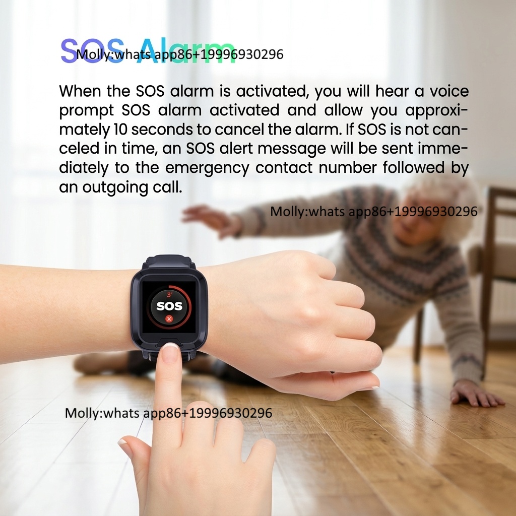 Gelang Pelacak GPS 4G Monitor  - Fall Detection Watch ulasan dan harga